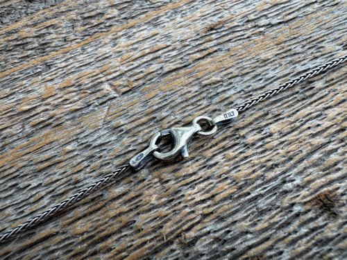 Sterling Silver St Agatha & St Lucia Medal Pendant Necklace, Antique Replica of French Medal with Latin Wording, Rare and Old Medallion Lucy
