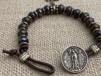 Bronze Our Lady of Guadalupe Medal, Bronze Mexican Cross Charm, Antique Replicas, Nuestra Señora de Guadalupe, Virgin of Guadalupe Bracelet