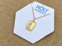 St. Francis of Assisi Gold Blessing Prayer Medal Pendant Necklace, Saint Catholic Italian, Antique Replica, May Lord Bless You and Keep You