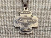 Bronze St. Christopher Medal Pendant Necklace, Antique Replica, Patron Saint of Travelers, Patron Saint of Safe Travels, Birthname Reprobus