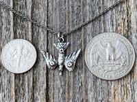 Sterling Silver Holy Spirit Dove Necklace, Descending Dove Pendant, Antique Replica, Descending Holy Spirit Pendant, Confirmation Necklace