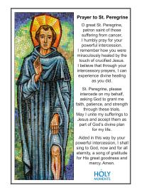 St. Peregrine Sterling Silver Antique Replica Medallion - Patron Saint of Cancer - Saint Peregrinus Laziosi, Pellegrino - Small French Medal