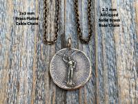 Add Oxidized SOLID Bronze Rolo Chain Necklace, Solid Antiqued Brass 2.7mm Rolo Chain in Various Lengths, to your order