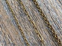 Add Antiqued Gold Chain Necklace, Antique Gold Chain Styles in Various Lengths, Rolo, Long & Short, or Cable style, to your order