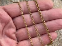 Add Antiqued Gold Chain Necklace, Antique Gold Chain Styles in Various Lengths, Rolo, Long & Short, or Cable style, to your order