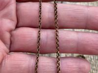 Add Oxidized SOLID Bronze Rolo Chain Necklace, Solid Antiqued Brass 2.7mm Rolo Chain in Various Lengths, to your order
