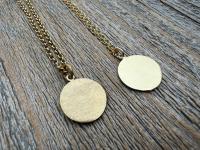 St Paraskeva (St. Paraskeve) Medallion in Antiqued Gold or Shiny Gold Bronze, Small Round Antique Replica, Orthodox Saint Paraskevi Pendant