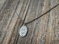 Sterling Silver St Thérèse of Lisieux Medallion, Antique Replica of Rare French Medal by Paul Brandt, Saint Therese of the Child Jesus Medal