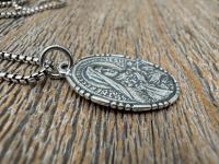 Sterling Silver St Thérèse of Lisieux Medallion, Antique Replica of Rare French Medal by Paul Brandt, Saint Therese of the Child Jesus Medal