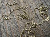 Gold Vermeil, 14k Gold over Solid Sterling Silver Box Chain Necklace Options, 1.1mm or 1.8mm Thickness, High Quality Gold Chain Necklace
