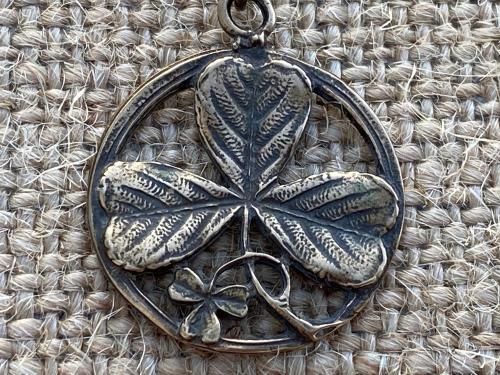 Bronze Shamrock Earrings, St Patrick Doctrine of Trinity Earrings, Antique Replicas, Shamrocks on French Hooks, Irish Celtic Earrings