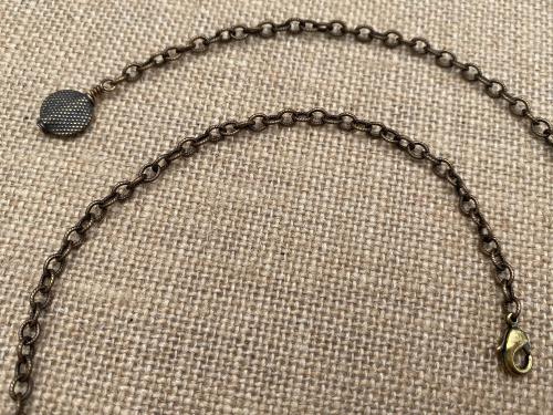 Bronze French Miraculous Medal Pendant, Adjustable Length Necklace, Antique Replica, Immaculate Conception, Large Miraculous Medallion, MM1