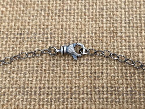 Sterling Silver Milagro Heart Pendant Necklace, Antique Replica, Mexican Milagro Heart, 18 inch sterling chain, Oxidized Heart Necklace