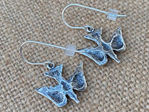 Sterling Silver Holy Spirit Dove Earrings, Antique Replica Doves, Descending Dove Earrings, Sterling Silver French Hook Wires, Holy Ghost
