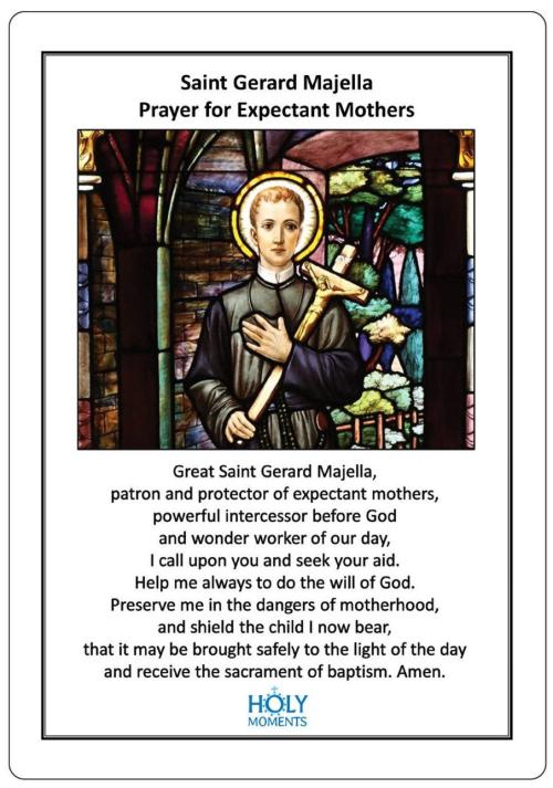 Gold St Gerard Majella Medal and Necklace by French Artist Penin, Antique Replica, Patron Saint of Expectant Mothers and Saint of Fertility