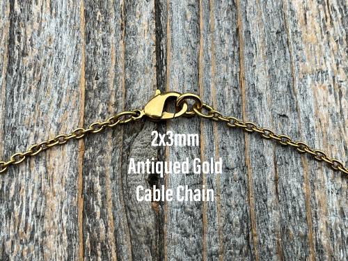 Antiqued Gold Saint Sebastian Medal Necklace, Patron Saint Athletes Soldiers, Antique Replica of Rare French St Sebastien Medallion Pendant