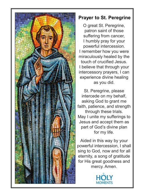 St. Peregrine Sterling Silver Antique Replica Medallion - Patron Saint of Cancer - Saint Peregrinus Laziosi, Pellegrino - Small French Medal