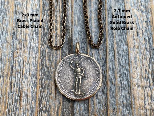 Add Oxidized SOLID Bronze Rolo Chain Necklace, Solid Antiqued Brass 2.7mm Rolo Chain in Various Lengths, to your order